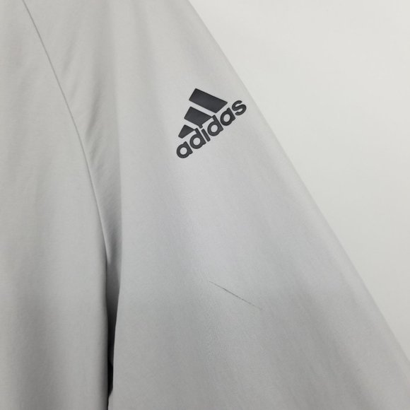 Adidas Golf Grey Long Sleeved Men's Zip Up Jacket Size Large - Picture 7 of 12